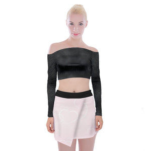 Shoulder Top with Mini Skirt Set