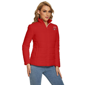 Women's Red Puffer Bubble Jacket Coat