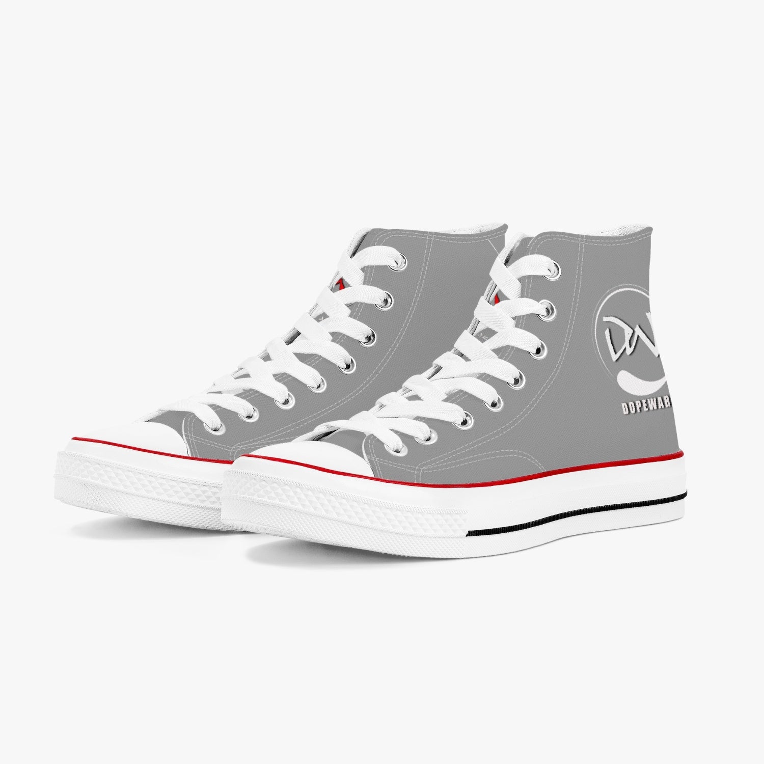 285. New High-Top Canvas Shoes - Gray