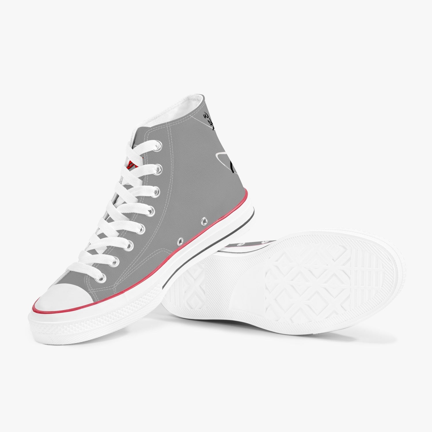 285. New High-Top Canvas Shoes - Gray