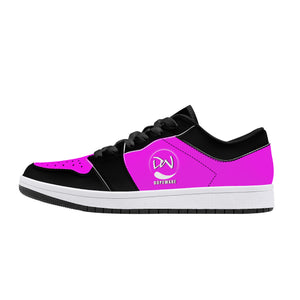 D15 Low-Top Leather Sneakers - Black and Pink