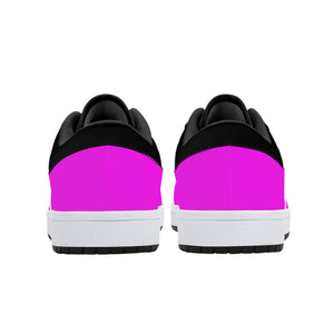 D15 Low-Top Leather Sneakers - Black and Pink