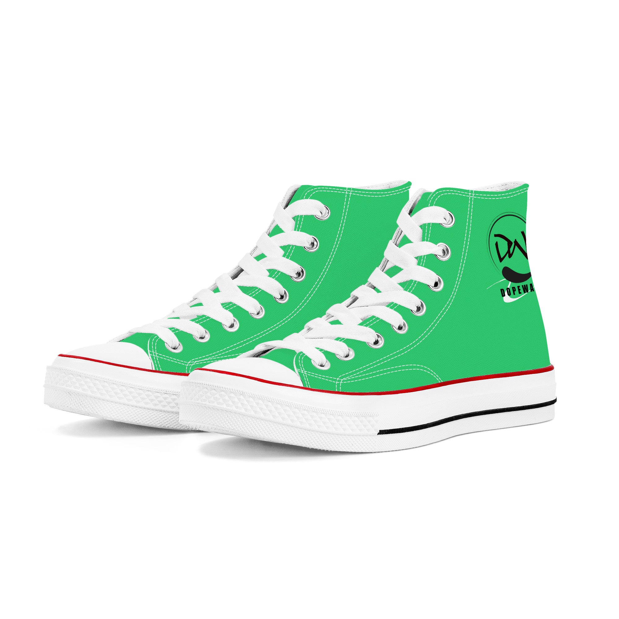 D70 High Top Canvas Shoes - Green