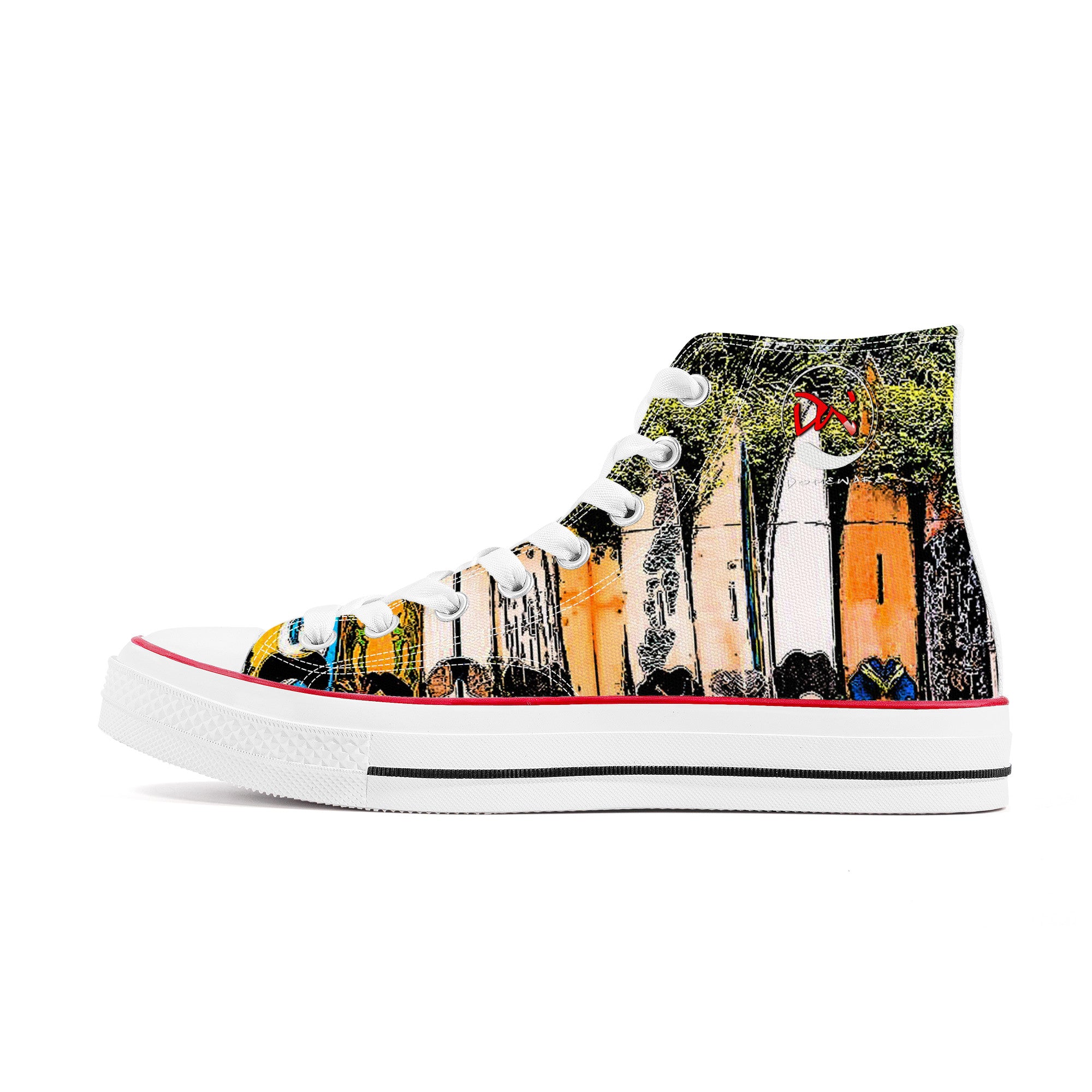 D70 High Top Canvas Shoes - Custom Design