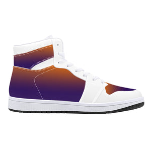 D16 High-Top Leather Sneakers - White