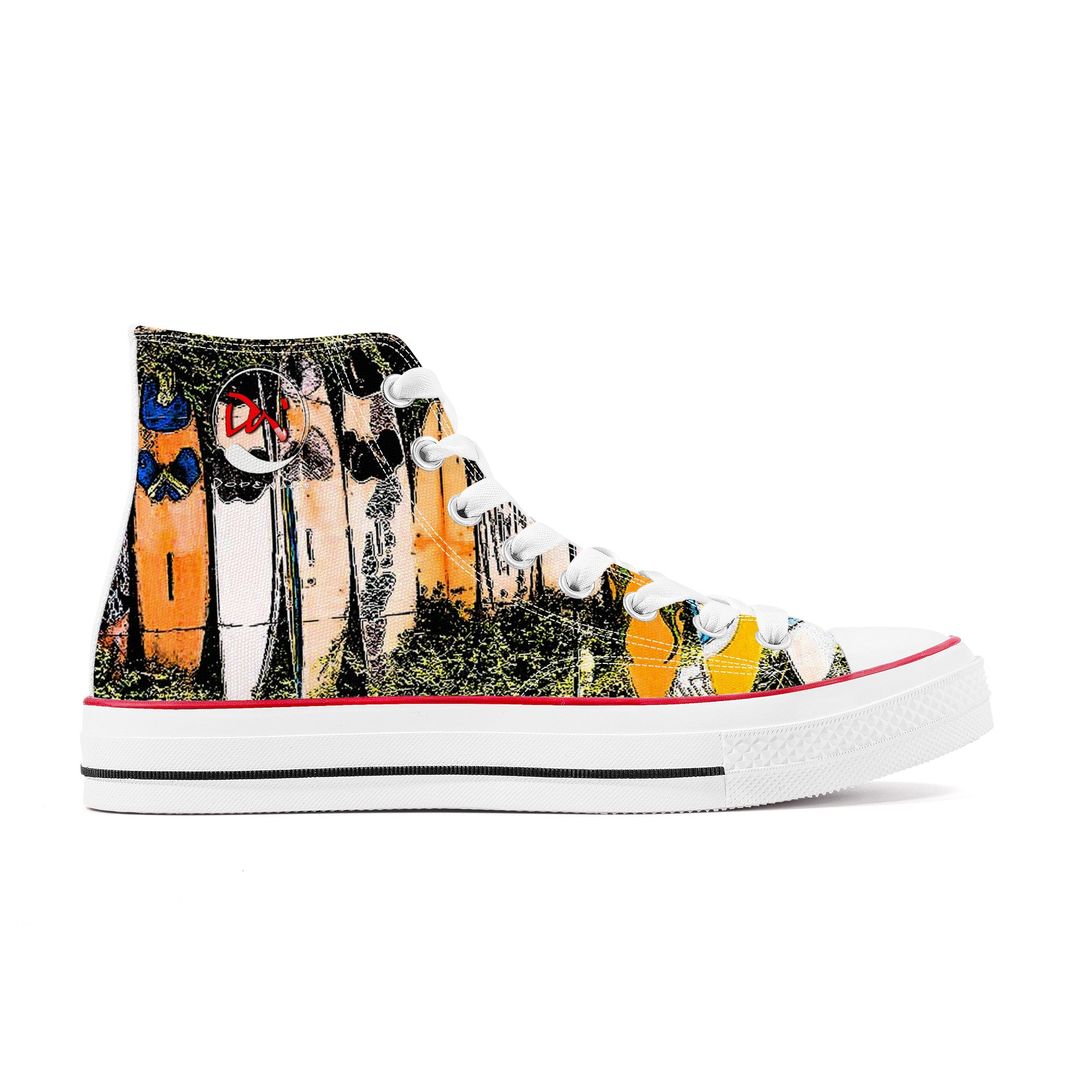 D70 High Top Canvas Shoes - Custom Design