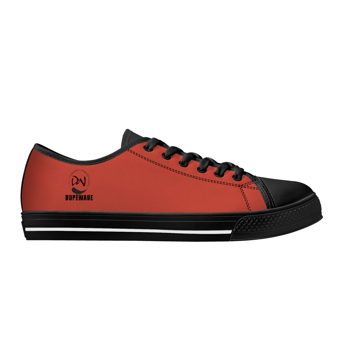 D24 Rubber Outsoles Low-Top Canvas Shoes - Red