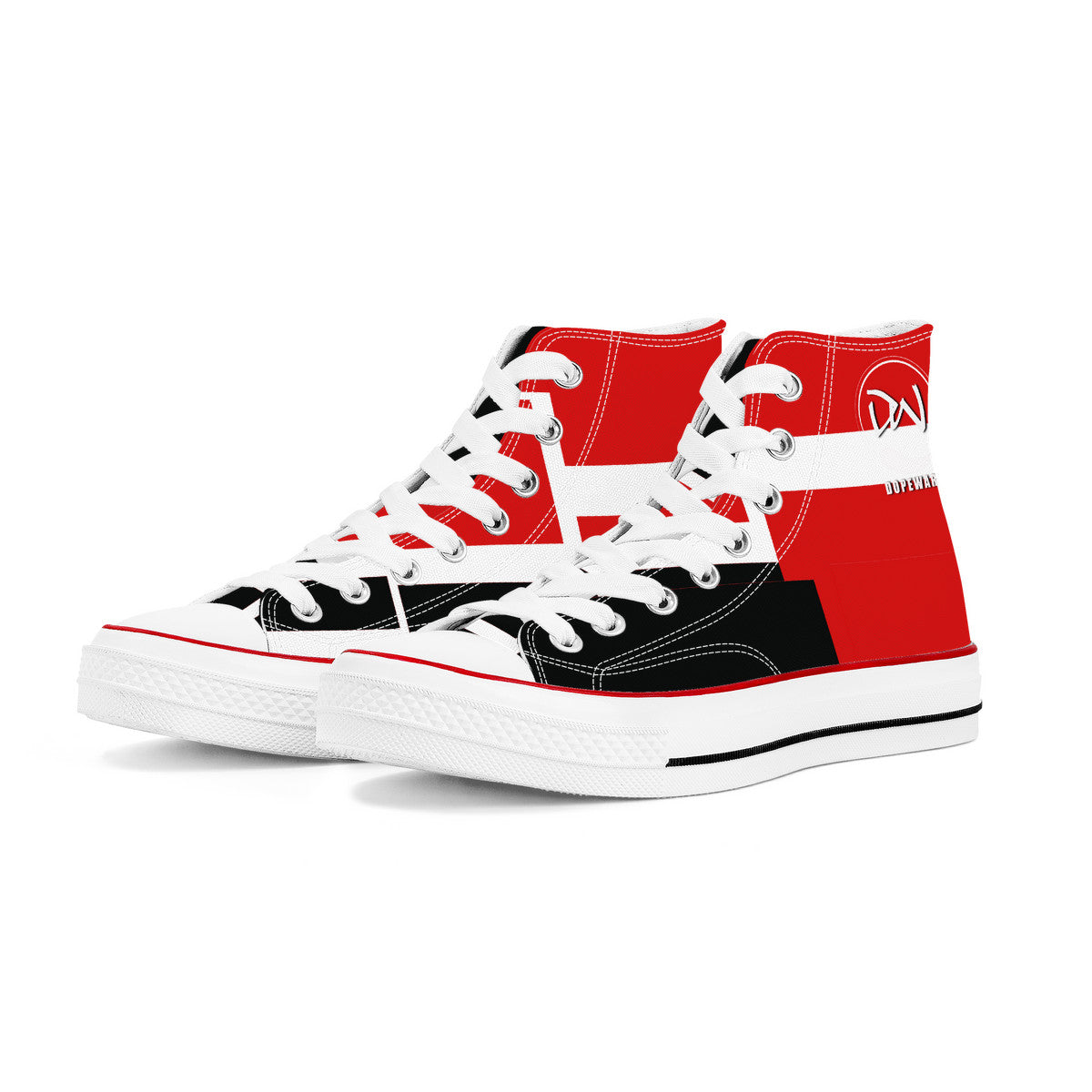 D70 High Top Canvas Shoes - White