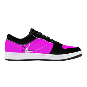 D15 Low-Top Leather Sneakers - Black and Pink