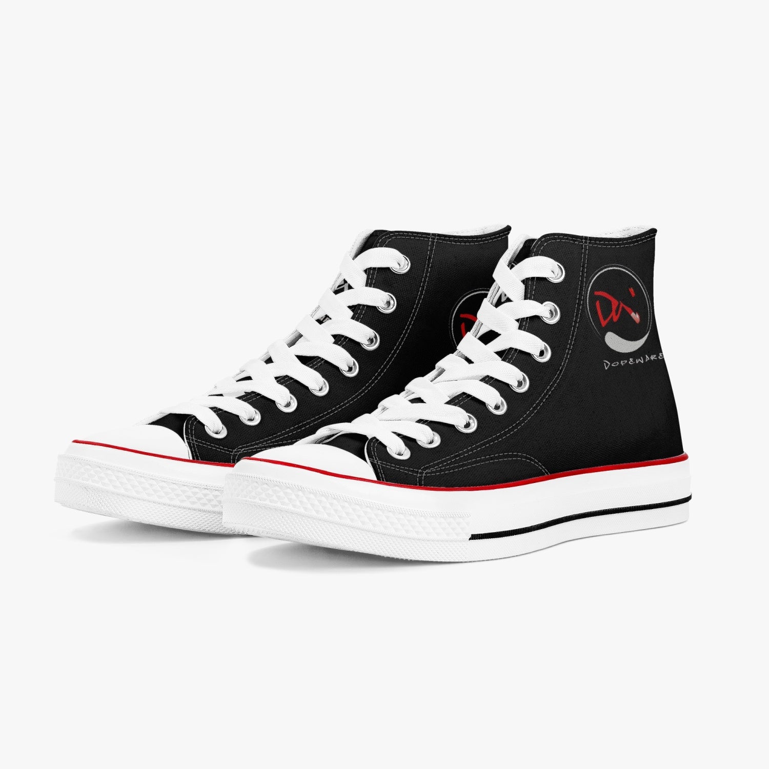 285. New High-Top Canvas Shoes - black