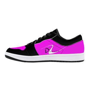 D15 Low-Top Leather Sneakers - Black and Pink