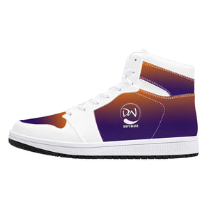 D16 High-Top Leather Sneakers - White