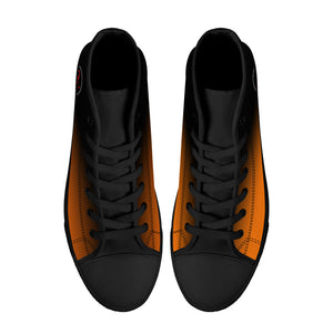 D25 High-Top Canvas Shoes - Black and Orange