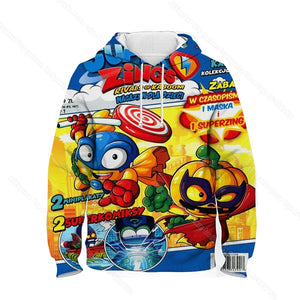 Children Super Zings Hoodie Boys Girls Cartoon 3D Printed Pullovers Kids Superzings Sweatshirt Harajuku Streetwear Spring Winter