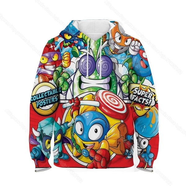 Children Super Zings Hoodie Boys Girls Cartoon 3D Printed Pullovers Kids Superzings Sweatshirt Harajuku Streetwear Spring Winter