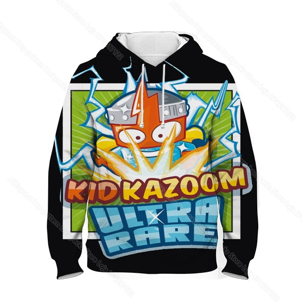 Children Super Zings Hoodie Boys Girls Cartoon 3D Printed Pullovers Kids Superzings Sweatshirt Harajuku Streetwear Spring Winter