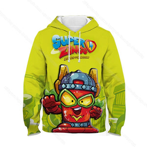 Children Super Zings Hoodie Boys Girls Cartoon 3D Printed Pullovers Kids Superzings Sweatshirt Harajuku Streetwear Spring Winter