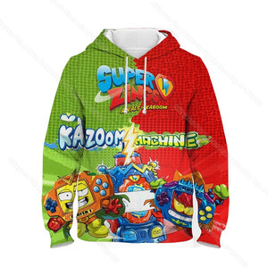 Children Super Zings Hoodie Boys Girls Cartoon 3D Printed Pullovers Kids Superzings Sweatshirt Harajuku Streetwear Spring Winter