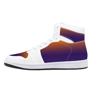 D16 High-Top Leather Sneakers - White