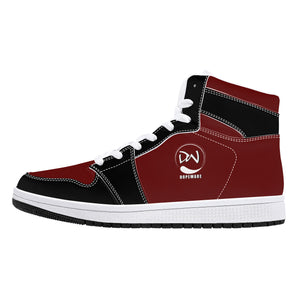 D16 High-Top Leather Sneakers - White