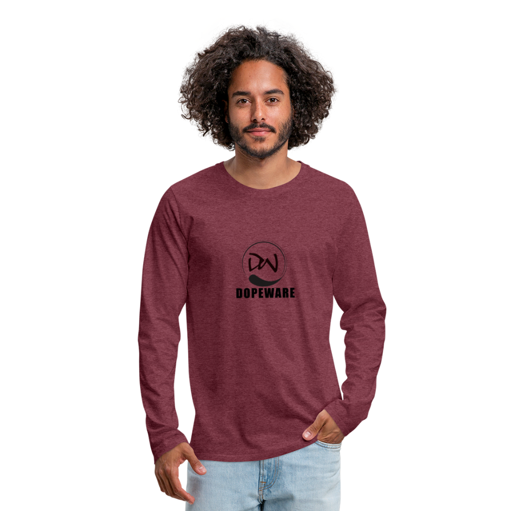 Men's Premium Long Sleeve T-Shirt - heather burgundy