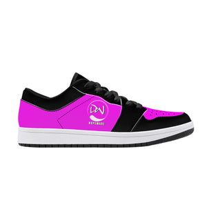 D15 Low-Top Leather Sneakers - Black and Pink