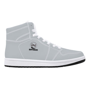 D16 High-Top Leather Sneakers - White