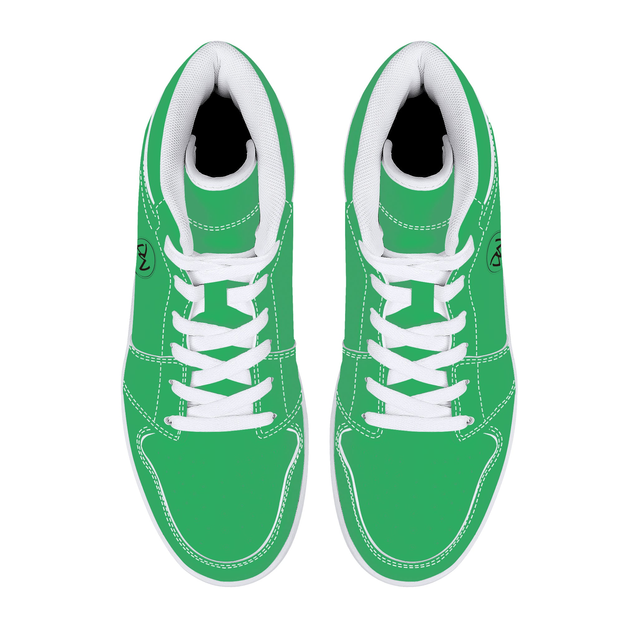 D16 High-Top Leather Sneakers - Green