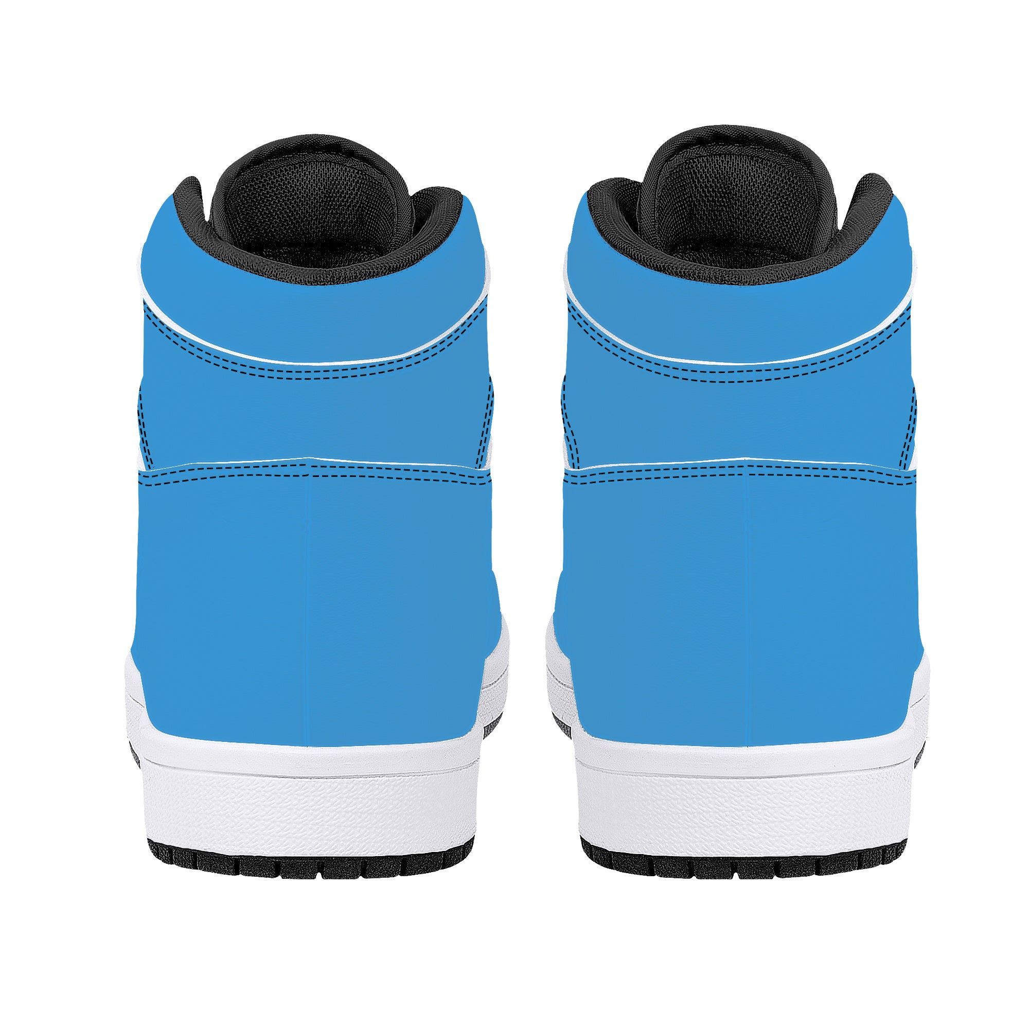 D16 High-Top Leather Sneakers - Light Blue