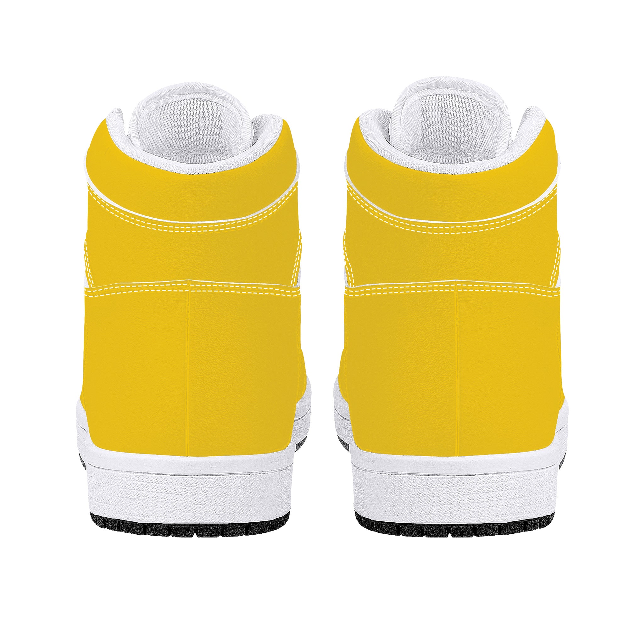 D16 High-Top Leather Sneakers - Yellow