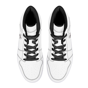 D16 High-Top Leather Sneakers - White