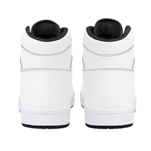 D16 High-Top Leather Sneakers - White