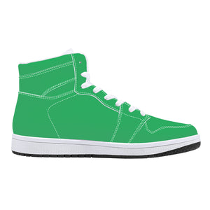 D16 High-Top Leather Sneakers - Green