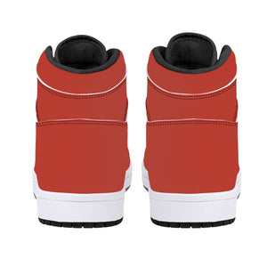 D16 High-Top Leather Sneakers - Red