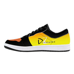 D15 Low-Top Leather Sneakers - Black